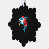 Christmas - Funny Christmas Shark T-Shirt Ornament Kaart (Links)