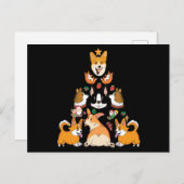 Christmas Funny Corgi Xmas Tree Dog Lover Gift Briefkaart (Voorkant / Achterkant)