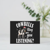Christmas Funny Cowbells Ring Cow Lover Xmas Gift Briefkaart (Staand voorkant)