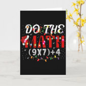 Christmas Funny Do The Math Meme (9x7)+4 Gift Lear Kaart (Gele Bloem)