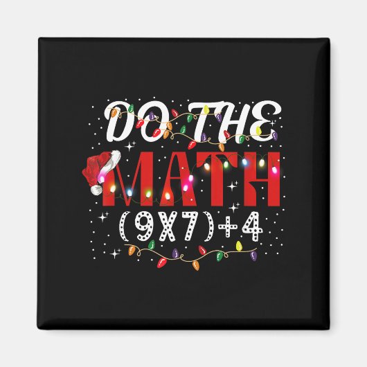 Christmas Funny Do The Math Meme (9x7)+4 Gift Lear Magneet (Voorkant)