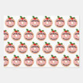 Christmas Funny Donut Wreath Personalize Inpakpapier Vel (Voorkant 3)