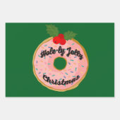 Christmas Funny Donut Wreath Personalize Inpakpapier Vel (Voorkant 2)