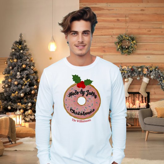 Christmas Funny Donut Wreath Personalize T-shirt