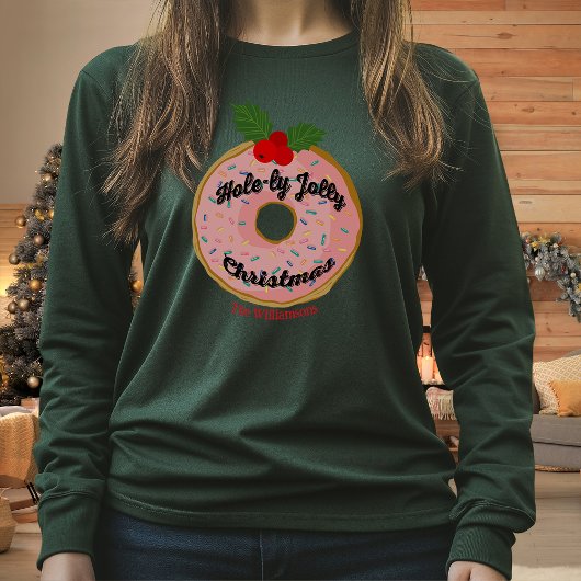 Christmas Funny Donut Wreath Personalize T-shirt