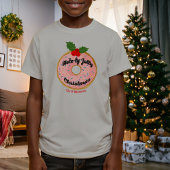 Christmas Funny Donut Wreath Personalize Tri-Blend Shirt