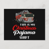 Christmas Funny Firemen Pajama Firefighter Xmas Briefkaart (Voorkant)