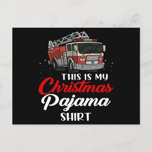 Christmas Funny Firemen Pajama Firefighter Xmas Briefkaart (Voorkant)