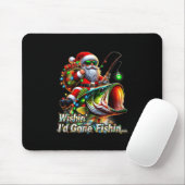 Christmas Funny Fish Santa Fishing Merry Fishmas  Muismat (Met muis)