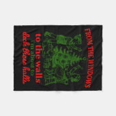 Christmas Funny From The Windows To The Walls Xmas Fleece Deken (Voorkant (Horizontaal))