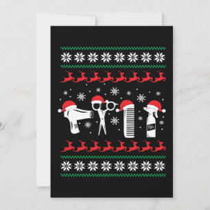 Christmas Funny Hairdresser Xmas Holiday Gift Feestdagenkaart