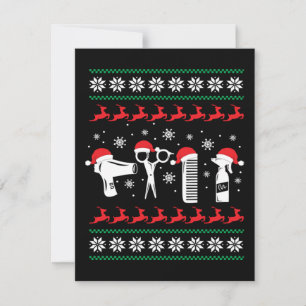 Christmas Funny Hairdresser Xmas Holiday Gift RSVP Kaartje