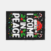 Christmas Funny I Come In Peace Couple Matching Me Fleece Deken (Voorkant (Horizontaal))