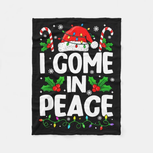 Christmas Funny I Come In Peace Couple Matching Me Fleece Deken (Voorkant)