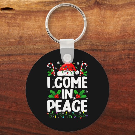 Christmas Funny I Come In Peace Couple Matching Me Sleutelhanger (Voorkant)