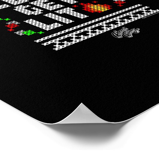 Christmas Funny - Let's Get Lit  Poster (Hoek)