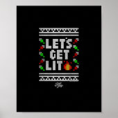 Christmas Funny - Let's Get Lit  Poster (Voorkant)
