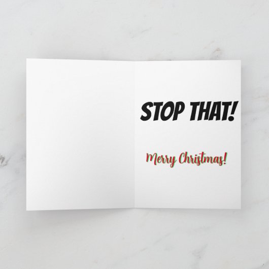 Christmas Funny Novelty Ik kan je zien. HOU DAARME Bedankkaart (Binnen)