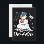 Christmas Funny Postman Mailman Snowman Xmas Gift Bedankkaart<br><div class="desc">Perfect for Xmas events or parties and a cool foliday gift for him or her. Share some laughs with your familiy or friends and show your humor side with this funny Christmas design.</div>