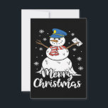 Christmas Funny Postman Mailman Snowman Xmas Gift Bedankkaart<br><div class="desc">Perfect for Xmas events or parties and a cool foliday gift for him or her. Share some laughs with your familiy or friends and show your humor side with this funny Christmas design.</div>