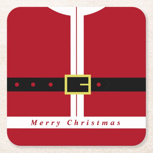 Christmas Funny Santa Design Paper Onderzetter (Voorkant)