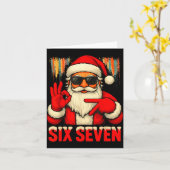 Christmas Funny Six Seven 6 7 Meme Santa Men Boys  Kaart (Gele Bloem)