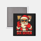 Christmas Funny Six Seven 6 7 Meme Santa Men Boys  Magneet (Voorkant / Achterkant)
