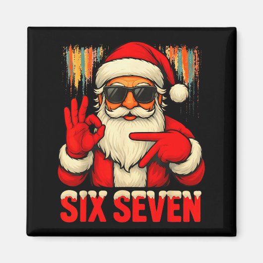 Christmas Funny Six Seven 6 7 Meme Santa Men Boys  Magneet (Voorkant)