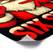 Christmas Funny Six Seven 6 7 Meme Santa Men Boys  Poster (Hoek)
