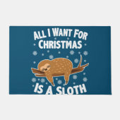 Christmas Funny Sloth Deurmat (Voorkant)