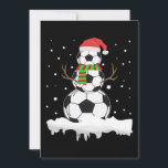 Christmas Funny Soccer Ball Snowman Xmas Sport Feestdagenkaart<br><div class="desc">Perfect for Xmas events or parties and a cool foliday gift for him or her. Share some laughs with your familiy or friends and show your humor side with this funny Christmas design.</div>