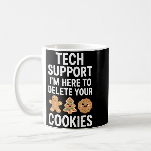 Christmas Funny Tech Suprt Here To Delete Cookies Koffiemok (Links)