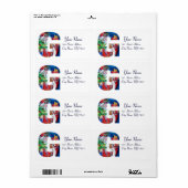 CHRISTMAS G BRIEF / SANTA MET CHRISTMAS TREE ETIKET (Full Sheet)