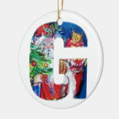 CHRISTMAS G BRIEF / SANTA MET CHRISTMAS TREE KERAMISCH ORNAMENT (Links)
