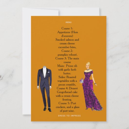 Christmas Gala Invitation Kaart (Achterkant)