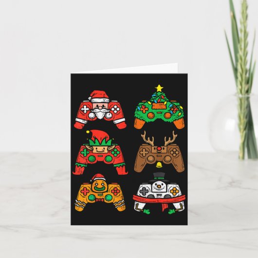 Christmas Gamer Controller Xmas Gaming Men Boys Ki Kaart (Voorkant)