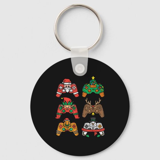 Christmas Gamer Controller Xmas Gaming Men Boys Ki Sleutelhanger (Voorkant)