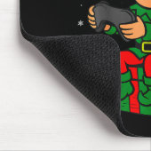 Christmas Gamer Retro Elf Funny Xmas Gaming Boys K Muismat (Hoek)