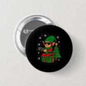 Christmas Gamer Retro Elf Funny Xmas Gaming Boys K Ronde Button 5,7 Cm (Voorkant /achterkant)