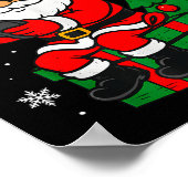 Christmas Gamer Retro Santa Funny Xmas Gaming Men  Poster (Hoek)