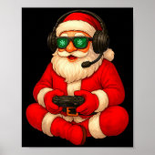 Christmas Gamer Santa Video Game Gaming Boys Men K Poster (Voorkant)