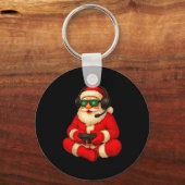 Christmas Gamer Santa Video Game Gaming Boys Men K Sleutelhanger (Voorkant)
