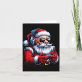 Christmas Gamer Santa Xmas Gaming Men Boys Kids Te Kaart (Voorkant)