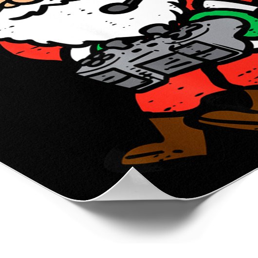 Christmas Gamer Santa Xmas Gaming Men Boys Kids Yo Poster (Hoek)