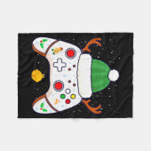 Christmas Gamer Video Game Controller Gamepad Fleece Deken (Voorkant (Horizontaal))