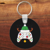 Christmas Gamer Video Game Controller Gamepad Sleutelhanger (Voorkant)