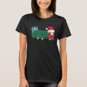 Christmas Garbage Truck Vaccinated For Boys Kids T T-shirt (Voorkant)