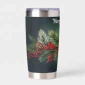 Christmas Garland Aanpasbaar Geïsoleerde Drinkbeker (Voorkant)