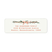 CHRISTMAS GARLAND Adreslabel Etiket (Voorkant)