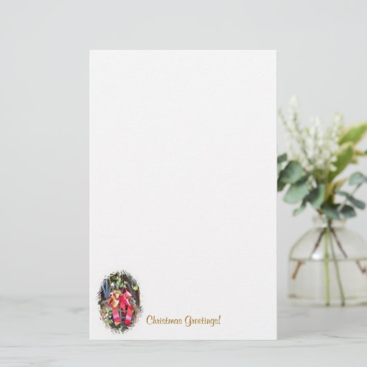 CHRISTMAS GARLAND BRIEFPAPIER (Staand voorkant)